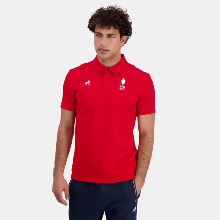 Le Coq Sportif quipe De France Olympique Polo Homme Men Polos Shirts