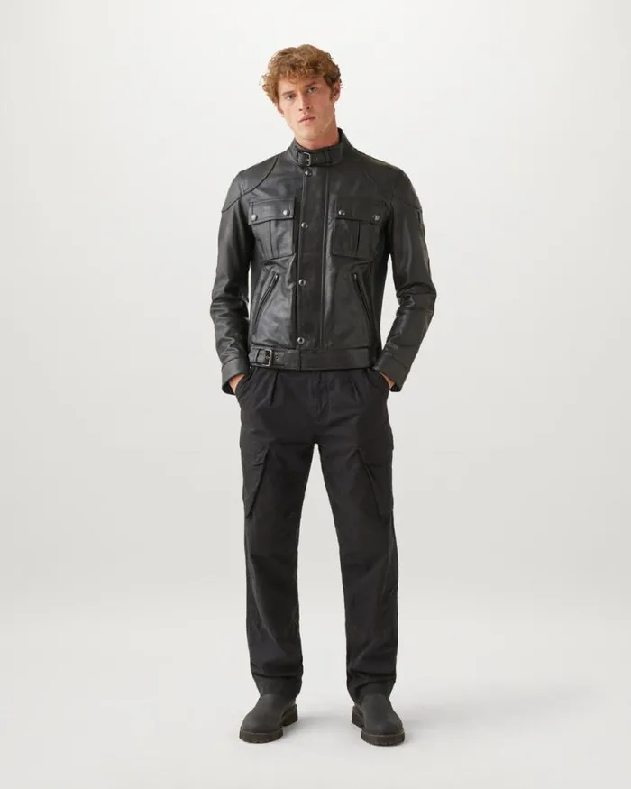 Leather Jackets Men Belstaff Gangster Jacket Black Leather Jackets Men Belstaff Gangster Jacket Black