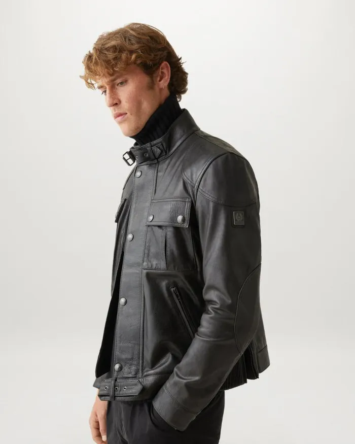 Leather Jackets Men Belstaff Gangster Jacket Black Leather Jackets Men Belstaff Gangster Jacket Black