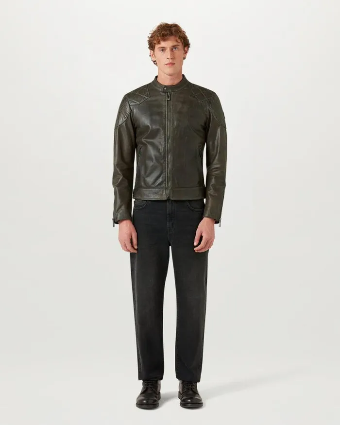 Leather Jackets Men Belstaff Legacy Outlaw Jacket Dark Belstaff Olive Leather Jackets Men Belstaff Legacy Outlaw Jacket Dark Belstaff Olive