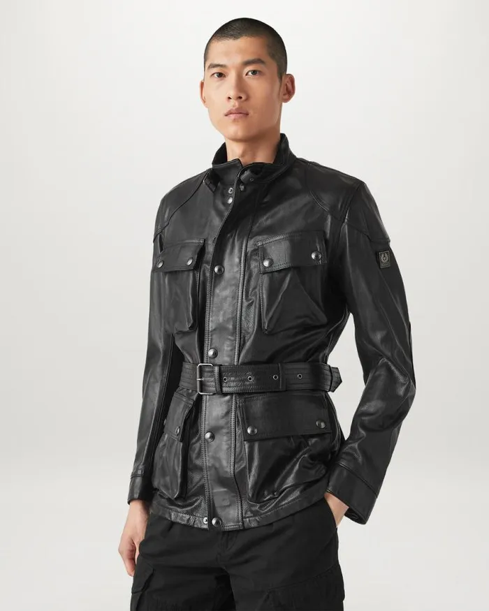 Leather Jackets Men Belstaff Trialmaster Panther Jacket Black Leather Jackets Men Belstaff Trialmaster Panther Jacket Black