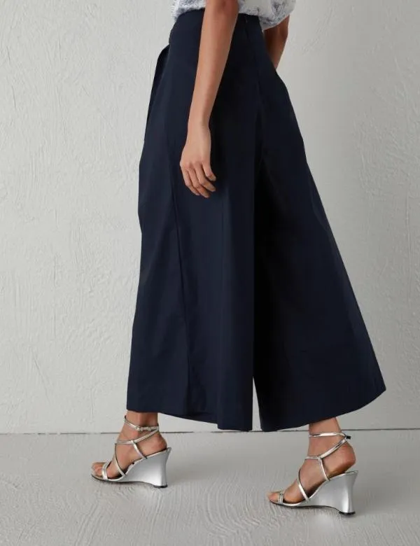 Marella Trousers Women Long Culottes Navy Marella Trousers Women Long Culottes Navy
