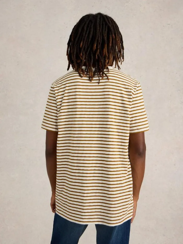 Men Abersoch Stripe Crew Neck Tee Natural Multi White Stuff TShirts Men Abersoch Stripe Crew Neck Tee Natural Multi White Stuff TShirts