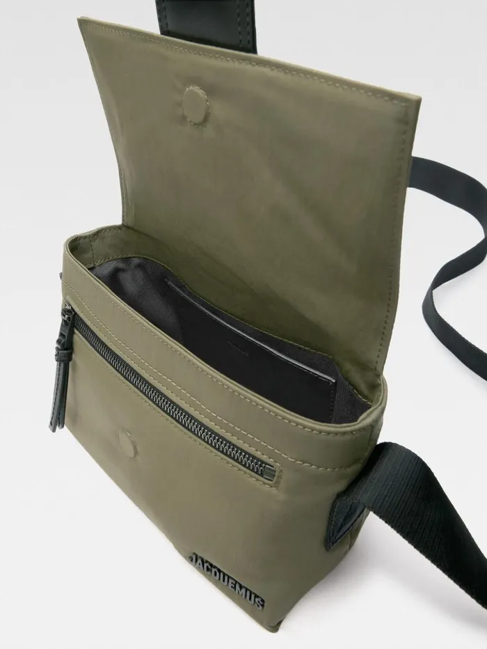Men Bags JACQUEMUS The Small Bambino Messenger Bag Khaki Men Bags JACQUEMUS The Small Bambino Messenger Bag Khaki