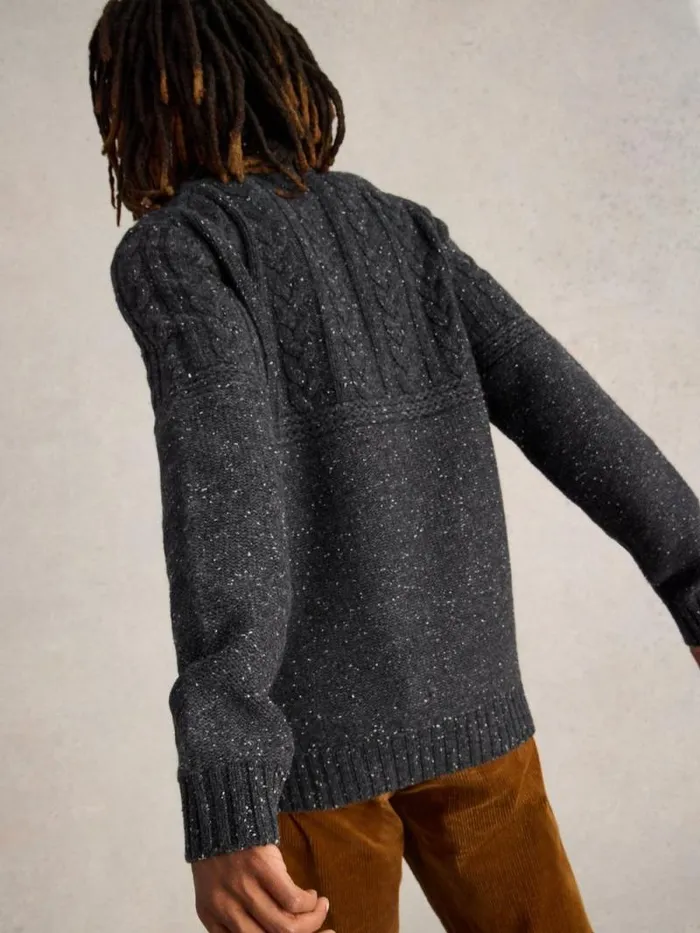 Men Berkley Crew Neck Jumper Charcoal Grey White Stuff Knitwear Men Berkley Crew Neck Jumper Charcoal Grey White Stuff Knitwear