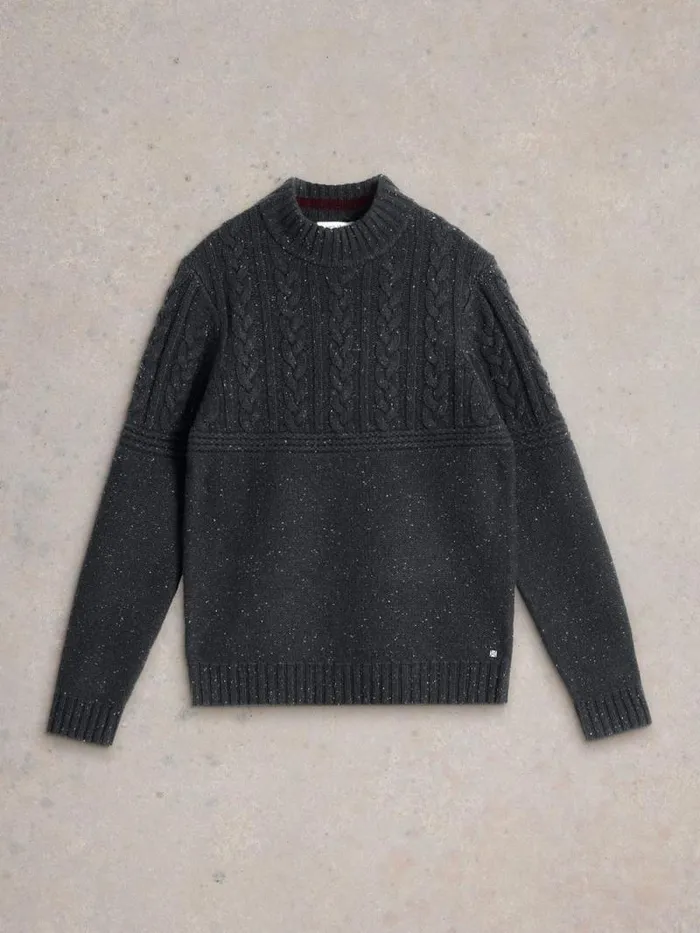 Men Berkley Crew Neck Jumper Charcoal Grey White Stuff Knitwear Men Berkley Crew Neck Jumper Charcoal Grey White Stuff Knitwear