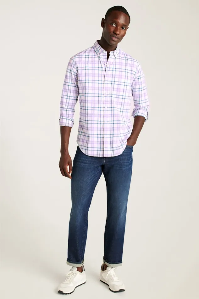 Men Bonobos Casual Shirts Stretch Everyday Shirt Bonobos Cotton Button Down Shirt White Lilac Hutchinson Plaid Men Bonobos Casual Shirts Stretch Everyday Shirt Bonobos Cotton Button Down Shirt White Lilac Hutchinson Plaid