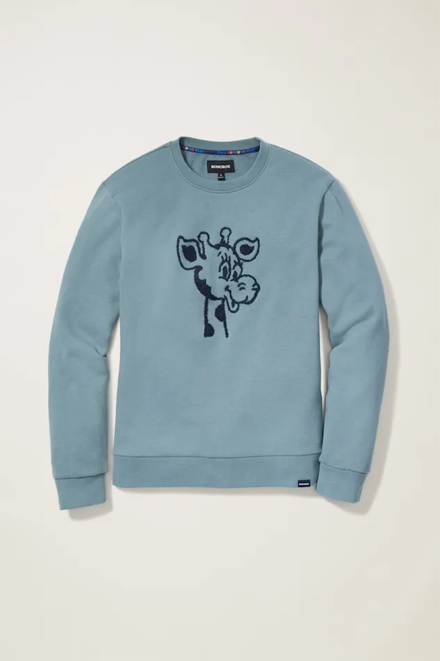Men Bonobos Crew and VNeck Sweaters Geoffrey Supersoft Crew Kazoo Blue Men Bonobos Crew and VNeck Sweaters Geoffrey Supersoft Crew Kazoo Blue
