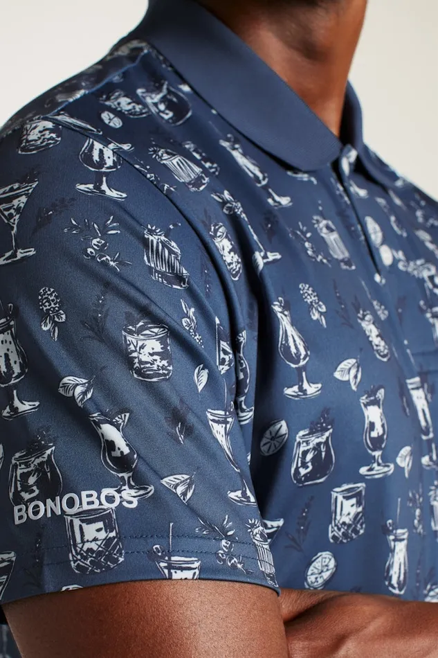 Men Bonobos Golf Polos and Tops The Performance Golf Polo Shirt Solid and Striped Navy Tiki Bar Men Bonobos Golf Polos and Tops The Performance Golf Polo Shirt Solid and Striped Navy Tiki Bar