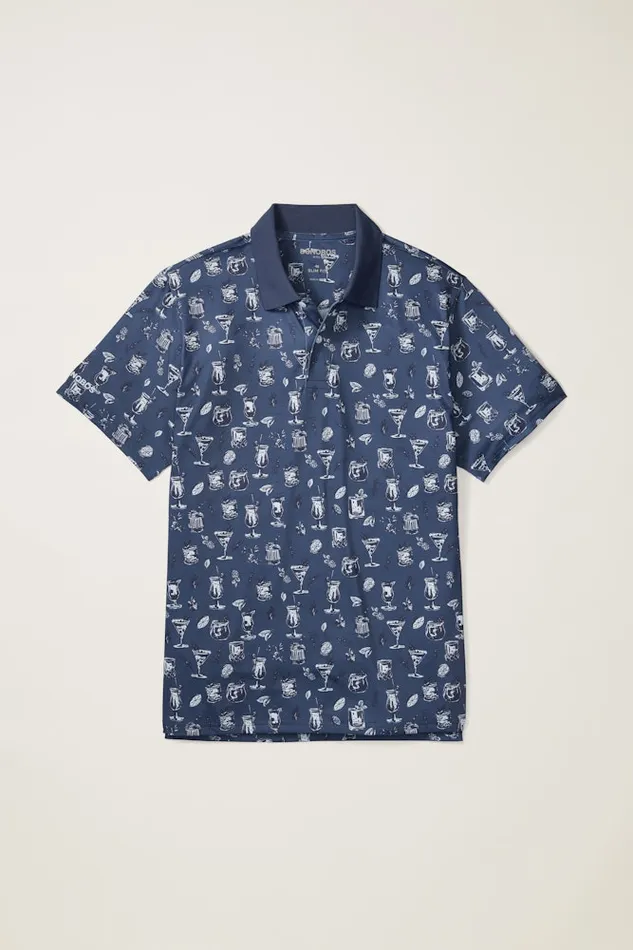 Men Bonobos Golf Polos and Tops The Performance Golf Polo Shirt Solid and Striped Navy Tiki Bar Men Bonobos Golf Polos and Tops The Performance Golf Polo Shirt Solid and Striped Navy Tiki Bar
