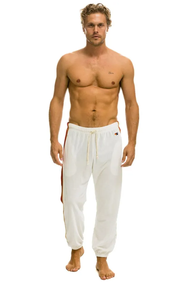 Men Bottoms Aviator Nation CLASSIC VELVET SWEATPANTS 8211 VINTAGE WHITE Men Bottoms Aviator Nation CLASSIC VELVET SWEATPANTS 8211 VINTAGE WHITE