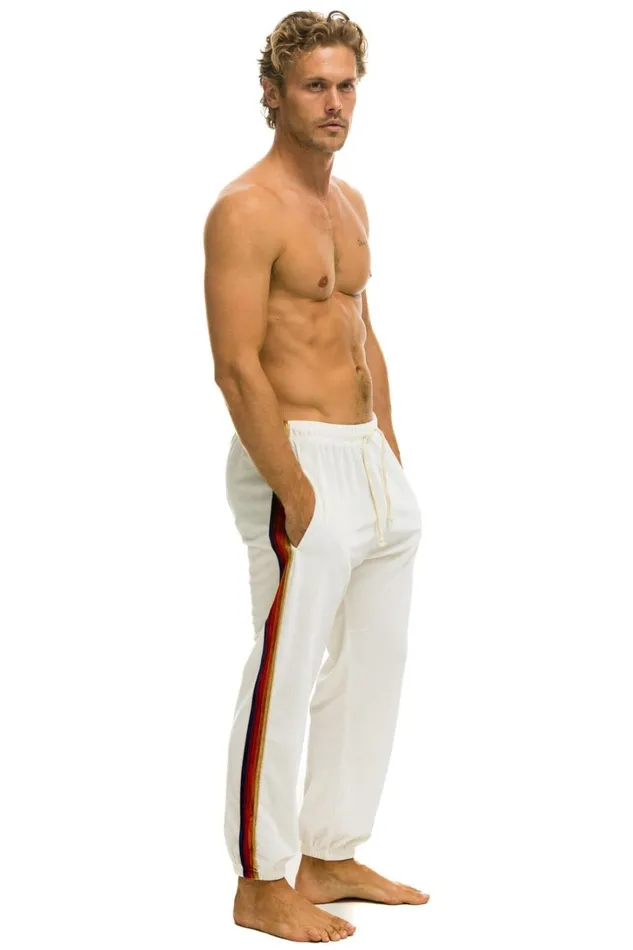 Men Bottoms Aviator Nation CLASSIC VELVET SWEATPANTS 8211 VINTAGE WHITE Men Bottoms Aviator Nation CLASSIC VELVET SWEATPANTS 8211 VINTAGE WHITE