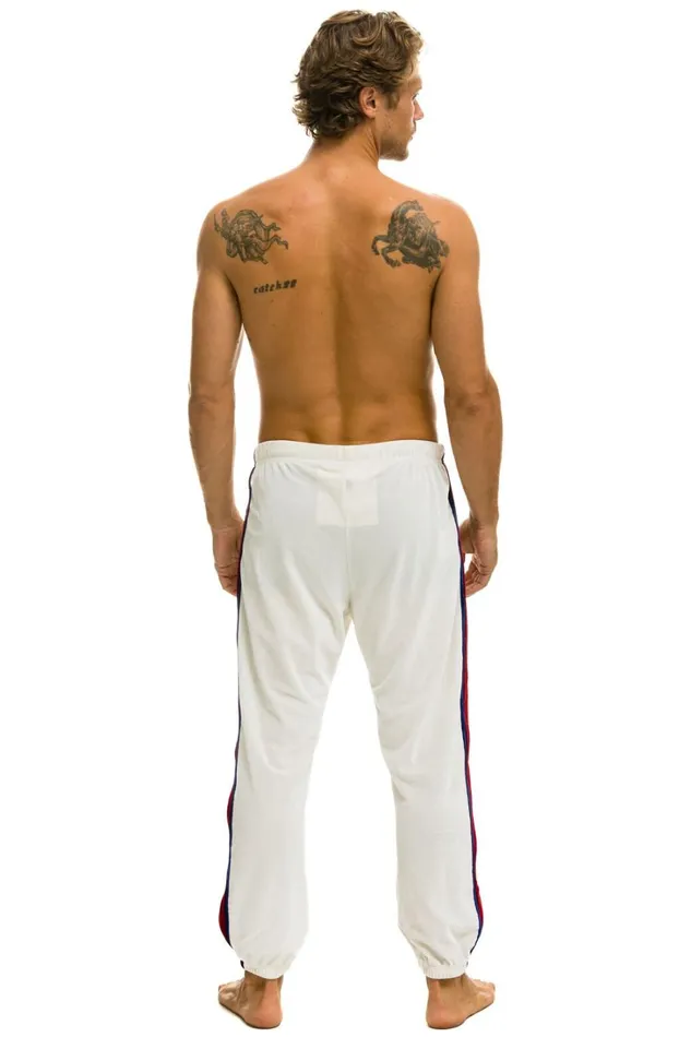 Men Bottoms Aviator Nation CLASSIC VELVET SWEATPANTS 8211 VINTAGE WHITE Men Bottoms Aviator Nation CLASSIC VELVET SWEATPANTS 8211 VINTAGE WHITE