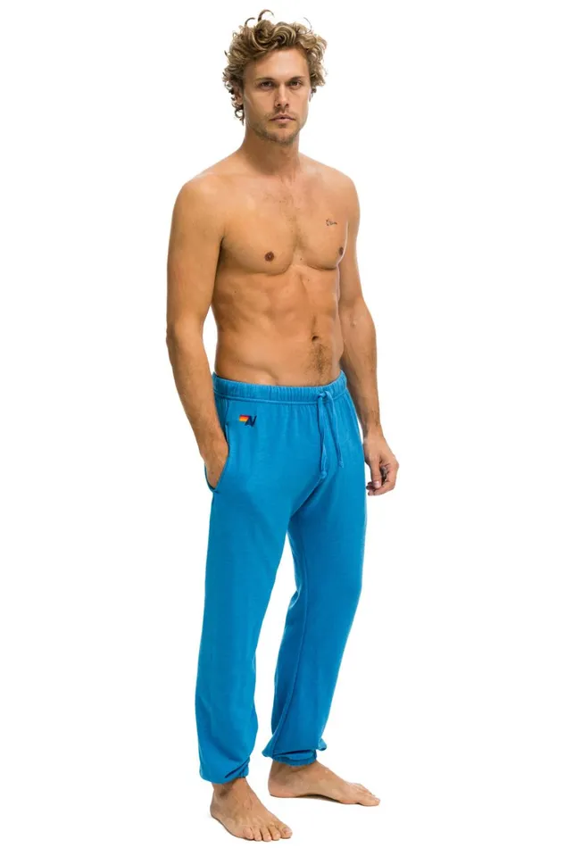 Men Bottoms Aviator Nation SMILEY 2 MENS SWEATPANTS 8211 OCEAN Men Bottoms Aviator Nation SMILEY 2 MENS SWEATPANTS 8211 OCEAN