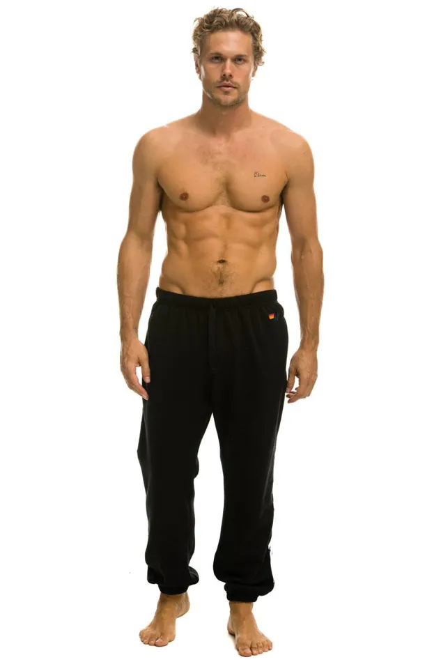 Men Bottoms Aviator Nation ZEBRA STRIPE SWEATPANTS 8211 BLACK ZEBRA Men Bottoms Aviator Nation ZEBRA STRIPE SWEATPANTS 8211 BLACK ZEBRA