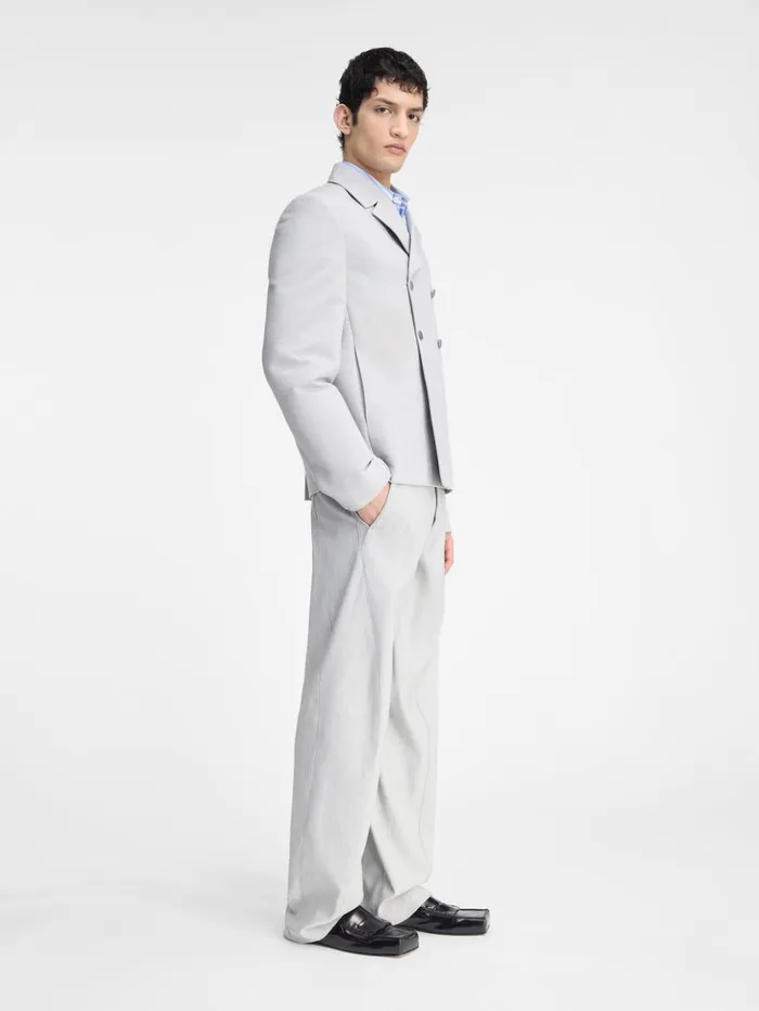 Men Coats and Jackets JACQUEMUS The Giacca Jacket Light Grey Men Coats and Jackets JACQUEMUS The Giacca Jacket Light Grey