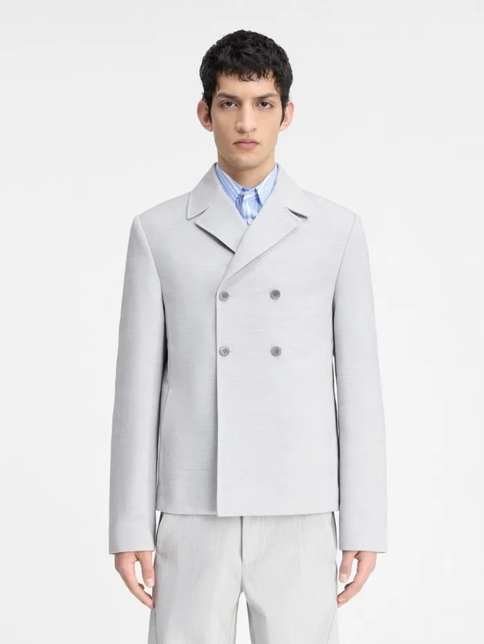 Men Coats and Jackets JACQUEMUS The Giacca Jacket Light Grey Men Coats and Jackets JACQUEMUS The Giacca Jacket Light Grey
