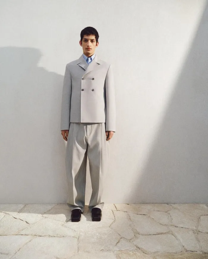 Men Coats and Jackets JACQUEMUS The Giacca Jacket Light Grey Men Coats and Jackets JACQUEMUS The Giacca Jacket Light Grey