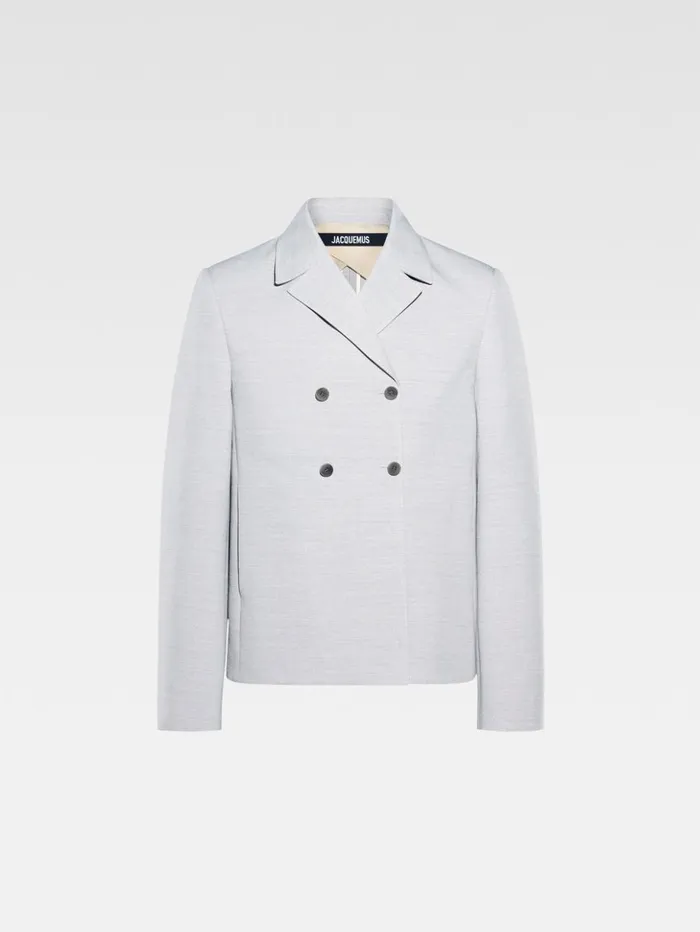 Men Coats and Jackets JACQUEMUS The Giacca Jacket Light Grey Men Coats and Jackets JACQUEMUS The Giacca Jacket Light Grey