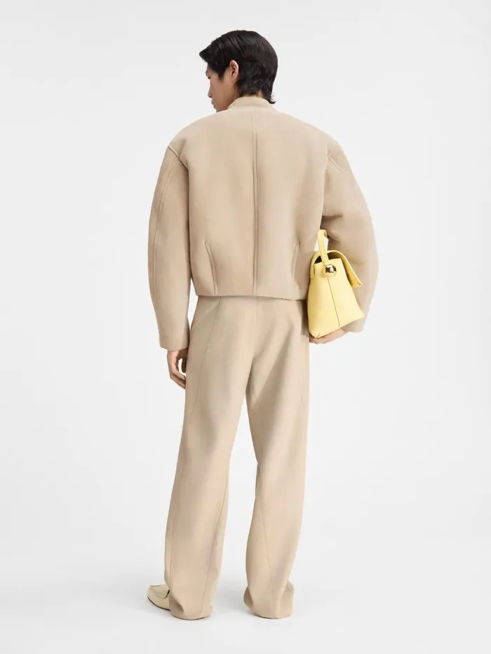 Men Coats and Jackets JACQUEMUS The Telo Jacket Light Beige Men Coats and Jackets JACQUEMUS The Telo Jacket Light Beige