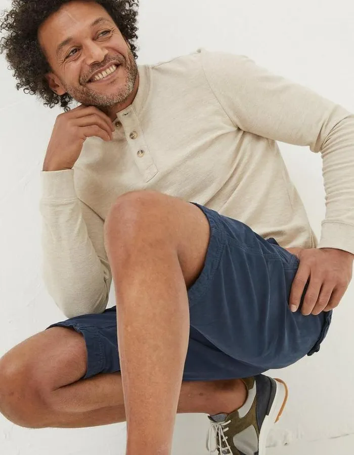 Men FatFace Shorts Cove Chino Shorts Navy