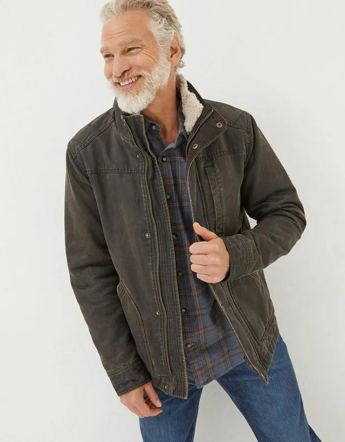 Men FatFace Tall Collection Broadsands Jacket Brown
