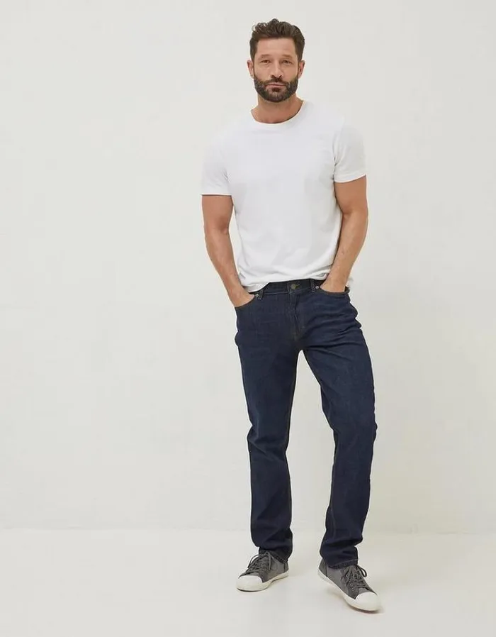 Men FatFace Tall Collection Slim Dark Vintage Wash Jeans Denim