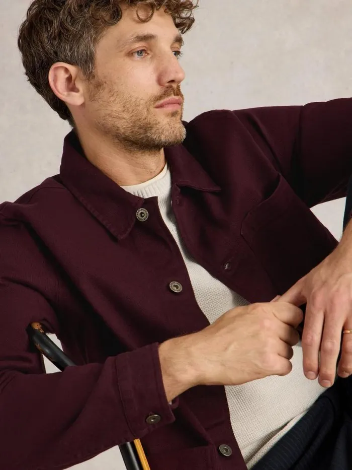 Men Kynman Workwear Cotton Jacket Dk Plum White Stuff Coats and Jackets Men Kynman Workwear Cotton Jacket Dk Plum White Stuff Coats and Jackets