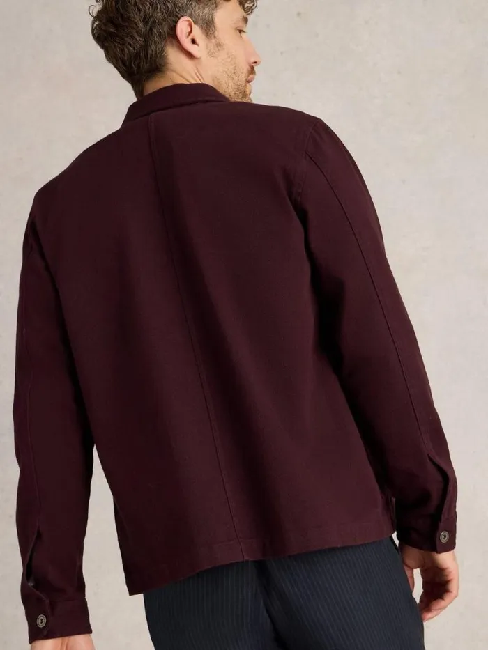 Men Kynman Workwear Cotton Jacket Dk Plum White Stuff Coats and Jackets Men Kynman Workwear Cotton Jacket Dk Plum White Stuff Coats and Jackets