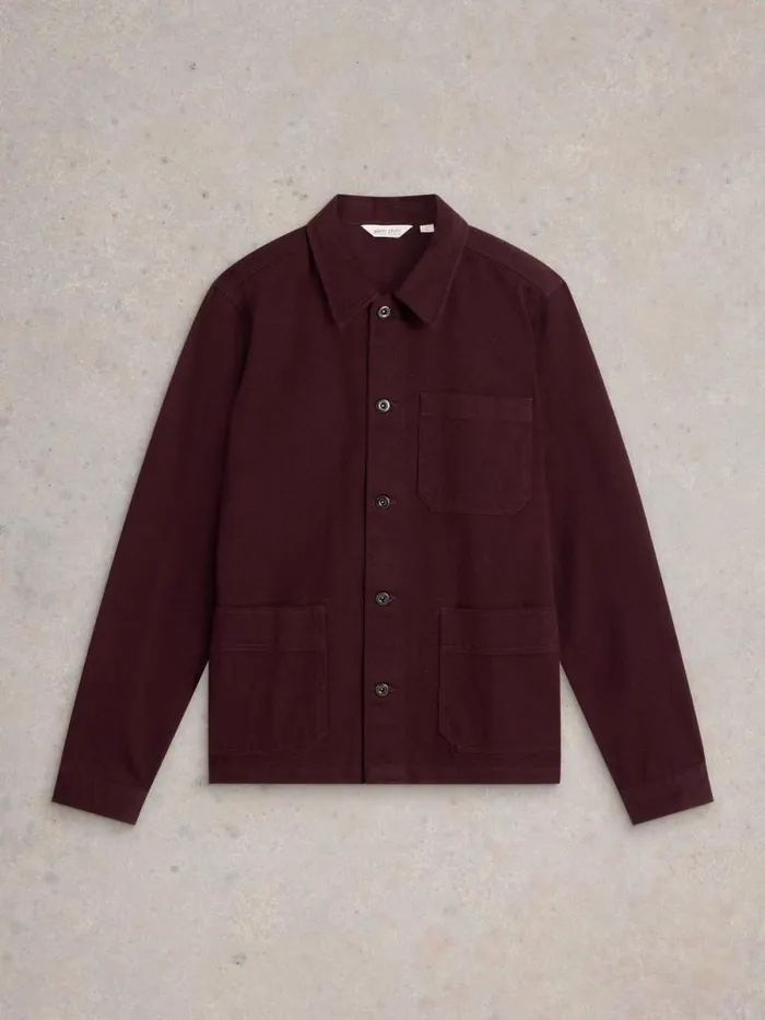 Men Kynman Workwear Cotton Jacket Dk Plum White Stuff Coats and Jackets Men Kynman Workwear Cotton Jacket Dk Plum White Stuff Coats and Jackets