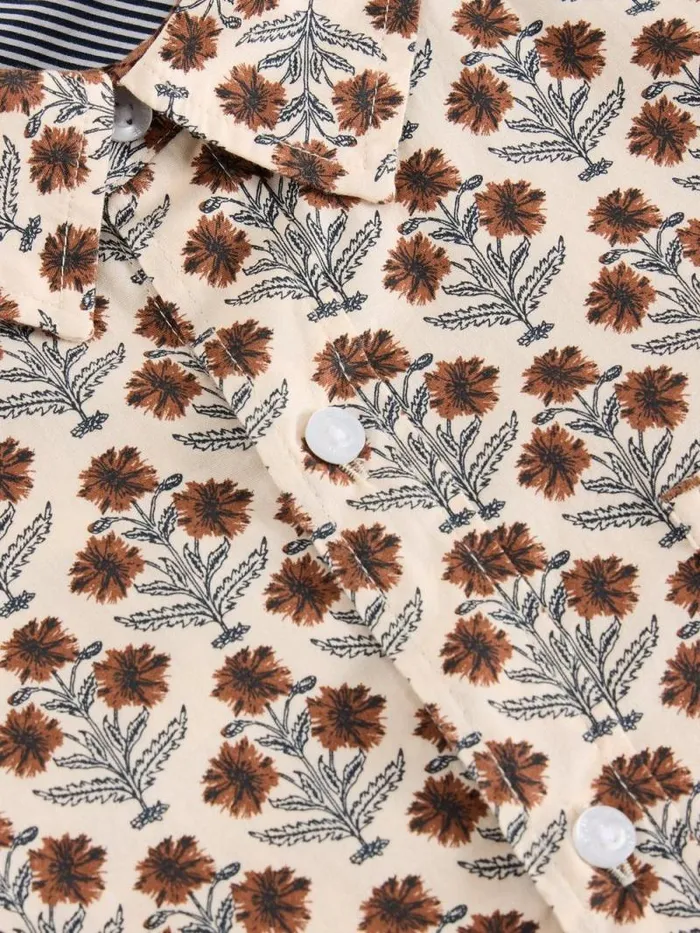 Men Large Dandelion Printed Shirt Natural Multi White Stuff Shirts Men Large Dandelion Printed Shirt Natural Multi White Stuff Shirts