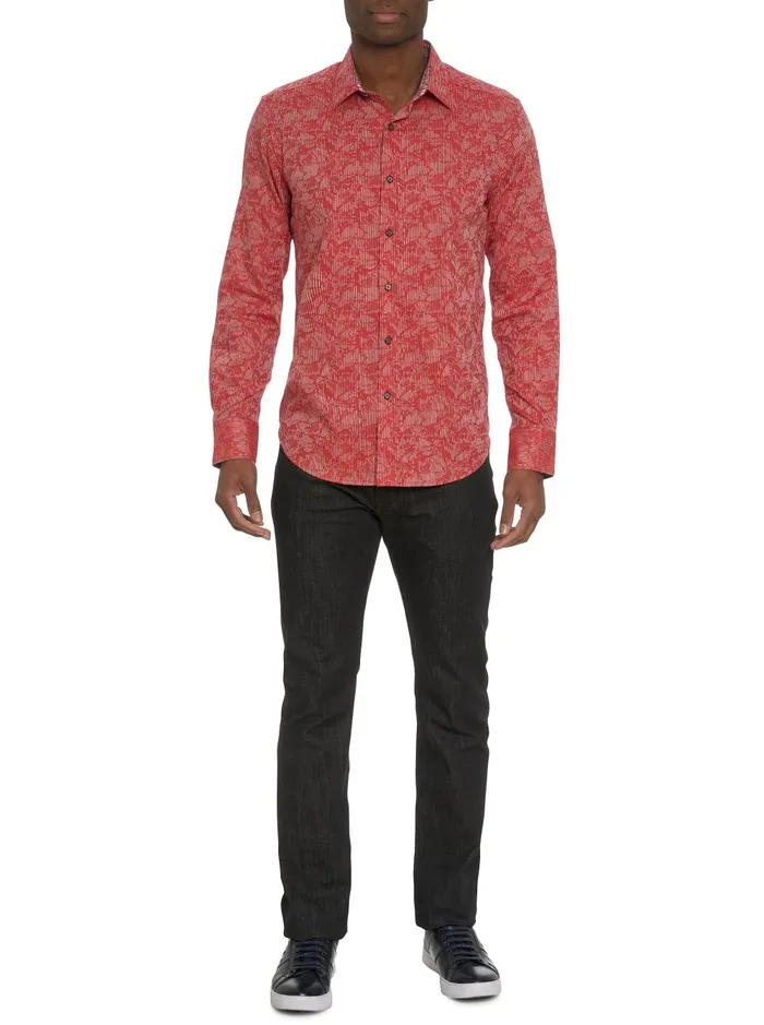 Men Long Sleeve Button Down Shirts Robert Graham ELECTRIC SLIDE LONG SLEEVE BUTTON DOWN SHIRT Grey