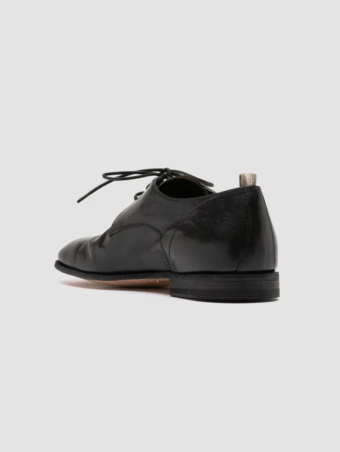 Men Officine Creative Footwear SOLITUDE 002 Black Leather Derby Shoes Men Officine Creative Footwear SOLITUDE 002 Black Leather Derby Shoes