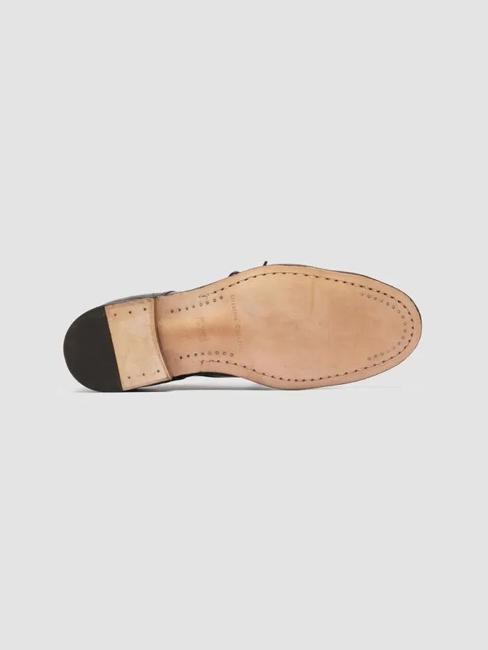 Men Officine Creative Footwear SOLITUDE 002 Black Leather Derby Shoes Men Officine Creative Footwear SOLITUDE 002 Black Leather Derby Shoes