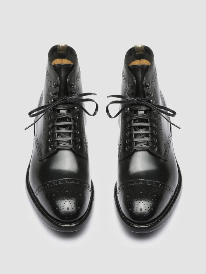 Men Officine Creative Footwear TEMPLE 004 Black Leather Ankle Boots Men Officine Creative Footwear TEMPLE 004 Black Leather Ankle Boots