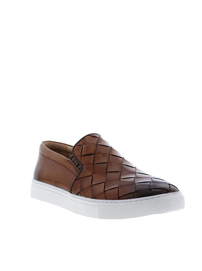 Men Shoes Robert Graham EROSION SLIP ON SNEAKER Cognac