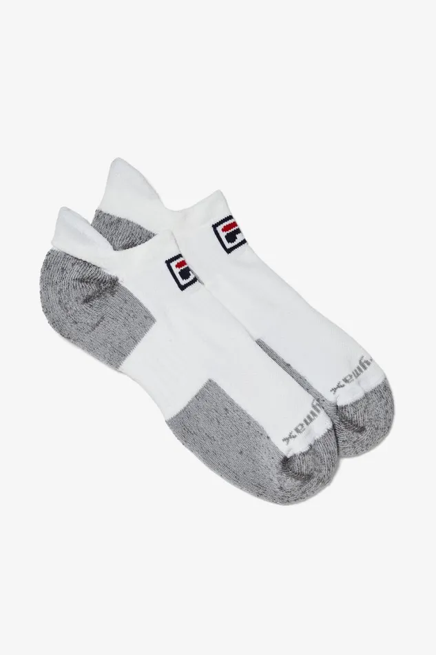 Men Socks Bags And Accessories Fila No Show With Tab Socks 100 White