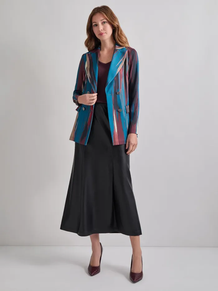 Misook Heritage Fit DoubleBreasted Brushstroke Woven Blazer Women Jackets and Coats Misook Heritage Fit DoubleBreasted Brushstroke Woven Blazer Women Jackets and Coats