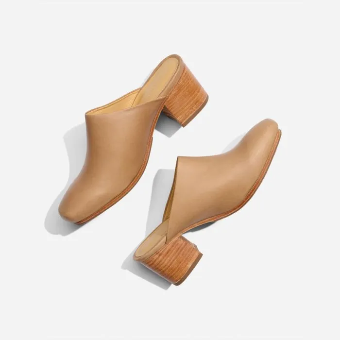 Nisolo Heels Women AllDay Heeled Mule Almond