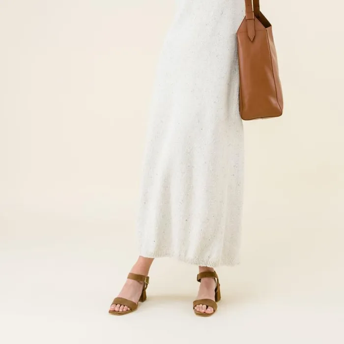 Nisolo Sandals Women Stella GoTo Block Heel Sandal Taupe Suede Nisolo Sandals Women Stella GoTo Block Heel Sandal Taupe Suede