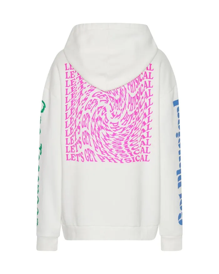 One Teaspoon Hoodies And Sweats GET PHYSICAL OVERSIZED HOODY WHITE 8211 Women
