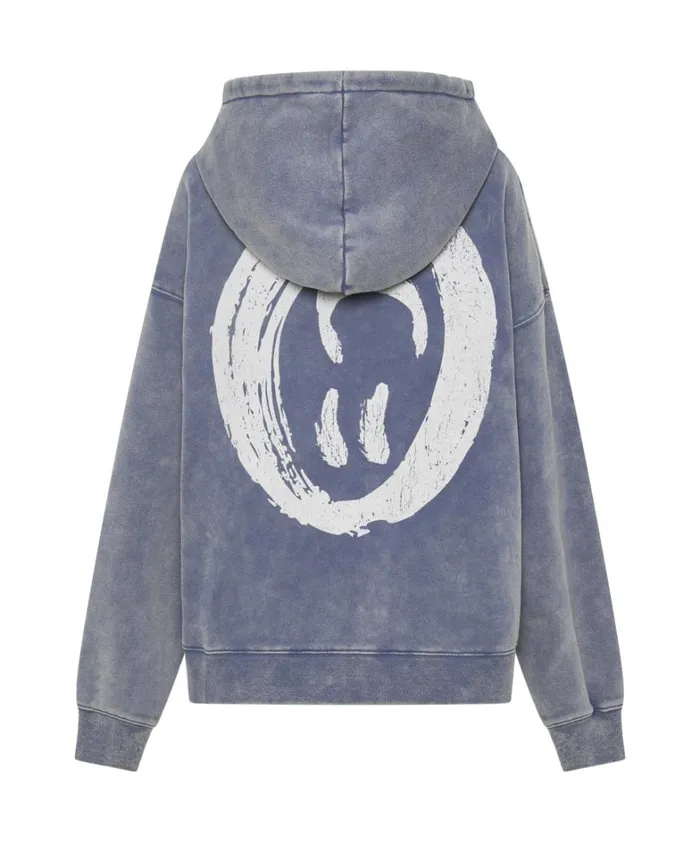 One Teaspoon Hoodies And Sweats WASHED BLUE SMILEY BATWING HOODY 8211 Women One Teaspoon Hoodies And Sweats WASHED BLUE SMILEY BATWING HOODY 8211 Women