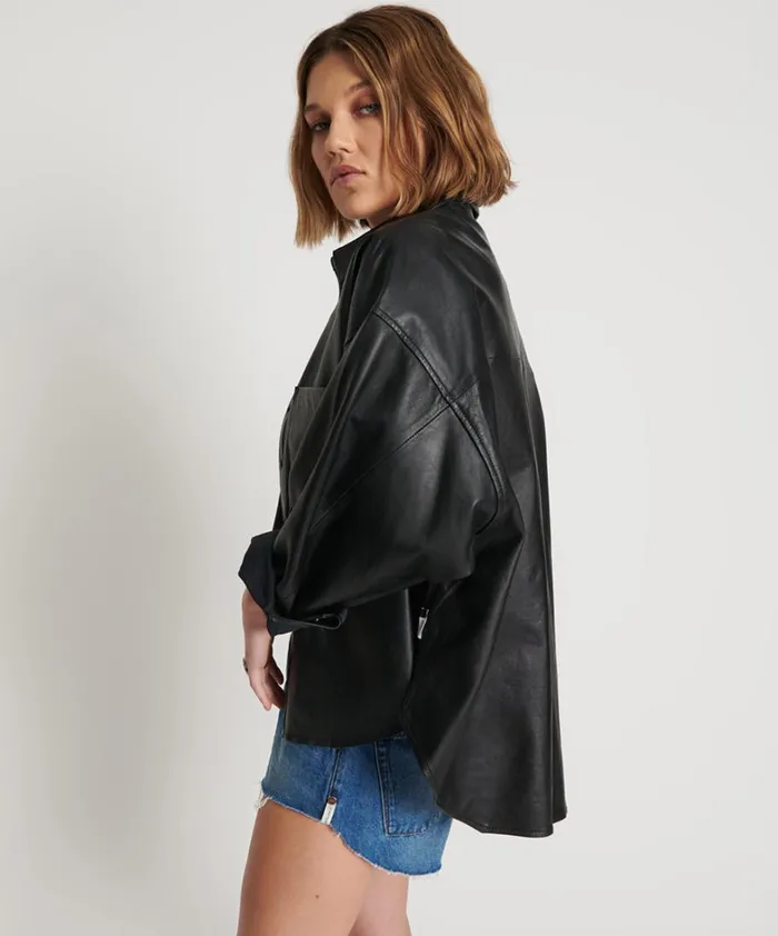 One Teaspoon Shirts LAST KISS LEATHER DARIA SHACKET 8211 Women One Teaspoon Shirts LAST KISS LEATHER DARIA SHACKET 8211 Women