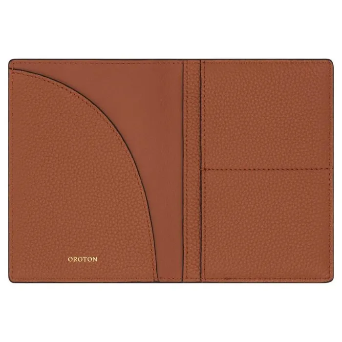 Oroton Travel Men Jemima Passport Sleeve Brandy