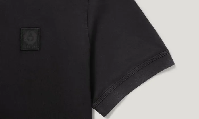 Polo Shirts Men Belstaff Hockley Polo Washed Black Polo Shirts Men Belstaff Hockley Polo Washed Black