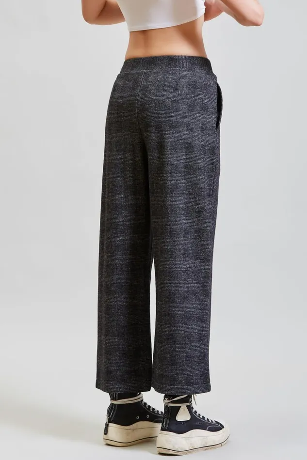 R13 Pants and Shorts Women CROPPED PLEATED WIDE LEG PANT 8211 GREY GLEN PLAID R13 Pants and Shorts Women CROPPED PLEATED WIDE LEG PANT 8211 GREY GLEN PLAID