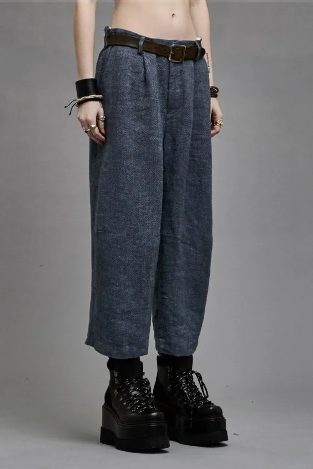 R13 Sale Women ARTICULATED KNEE TROUSER 8211 LIGHT INDIGO