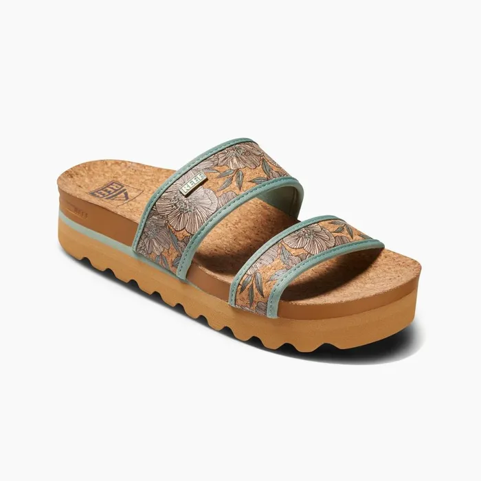 Reef Slides Women Cushion Vista Hi Frosty Cork Reef Slides Women Cushion Vista Hi Frosty Cork
