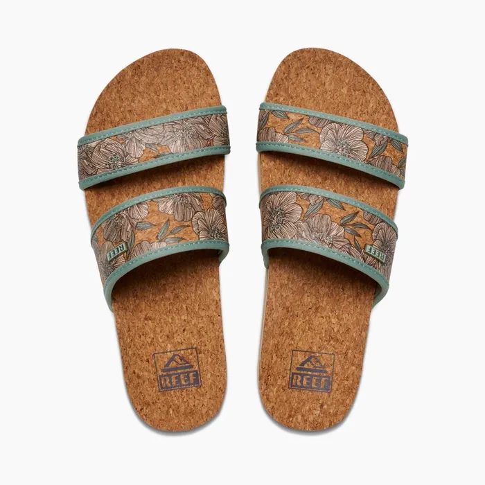 Reef Slides Women Cushion Vista Hi Frosty Cork Reef Slides Women Cushion Vista Hi Frosty Cork