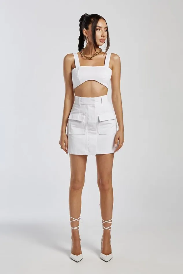Runaway The Label Crops Shop Karisma Top 8211 White Runaway The Label Crops Shop Karisma Top 8211 White